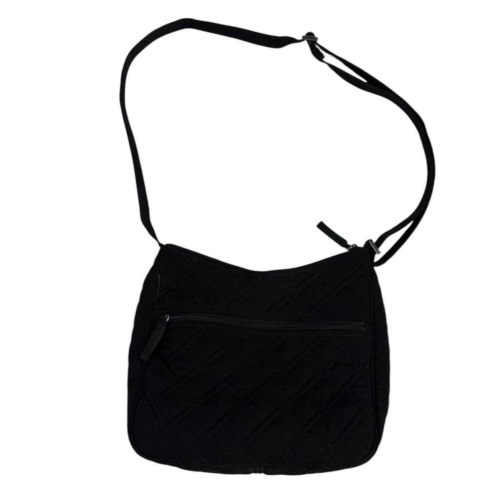 Vera Bradley Crossbody Bag Medium Black Quilted Microfiber Travel Everyday - Picture 4 of 9